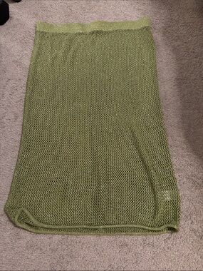 Future collective x Alani Noelle Olive Green Knit Midi Skirt